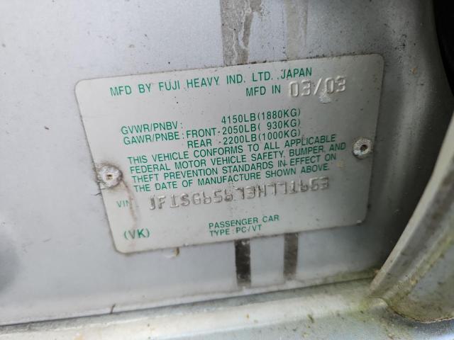 JF1SG65673H771653 - 2003 SUBARU FORESTER 2.5XS ვერცხლისფერი ფოტო 12