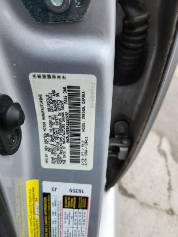 1NXBU4EE5AZ220992 - 2010 TOYOTA COROLLA BASE SILVER photo 12