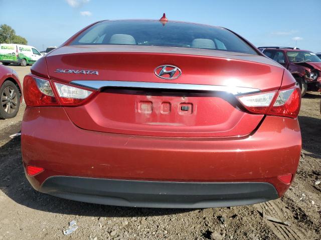 5NPEB4AC4EH940845 - 2014 HYUNDAI SONATA GLS RED photo 6