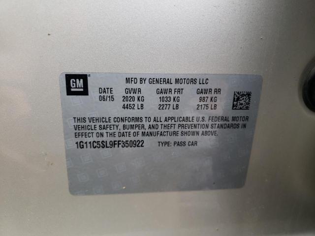 1G11C5SL9FF350922 - 2015 CHEVROLET MALIBU 1LT 米色 照片 12