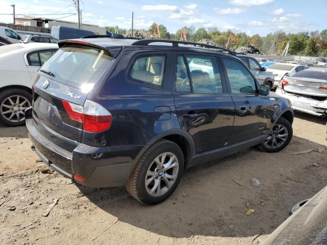 WBXPC93409WJ26350 - 2009 BMW X3 XDRIVE30I BLUE photo 3