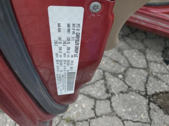 2A4RR8DG7BR656010 - 2011 CHRYSLER TOWN & COU TOURING L RED photo 13