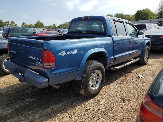 1D7HG38K54S525268 - 2004 DODGE DAKOTA QUAD SPORT BLUE photo 3