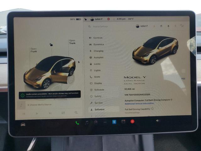 7SAYGDEE2NA021225 - 2022 TESLA MODEL Y 灰色 照片 9