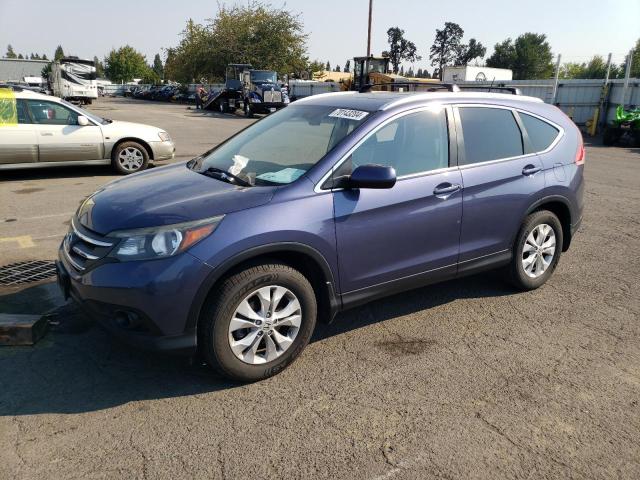 2HKRM4H74DH601733 - 2013 HONDA CR-V EXL BLUE photo 1