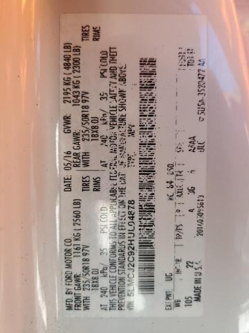 5LMCJ2C92HUL04878 - 2017 LINCOLN MKC SELECT Սպիտակ լուսանկար 13