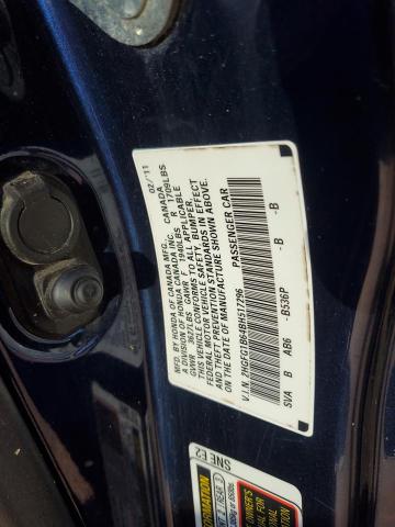 2HGFG1B64BH517296 - 2011 HONDA CIVIC LX 蓝色 照片 12