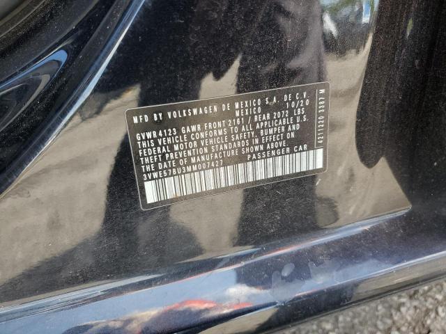 3VWE57BU3MM007427 - 2021 VOLKSWAGEN JETTA SEL 黑色 照片 12