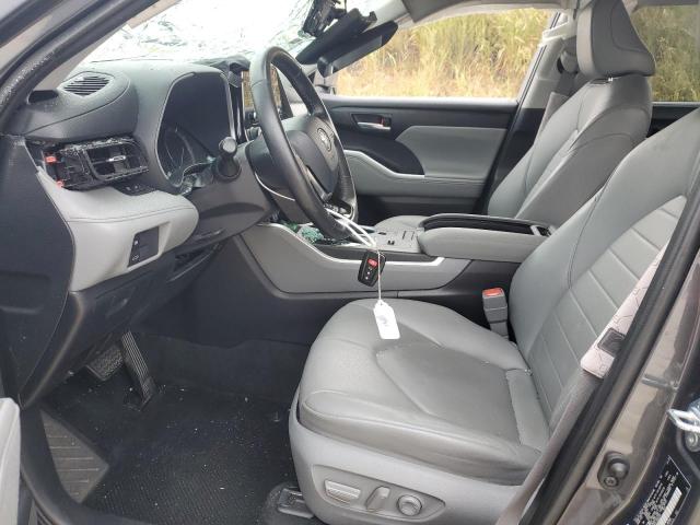 5TDGZRAH2LS004257 - 2020 TOYOTA HIGHLANDER XLE GRAY photo 7