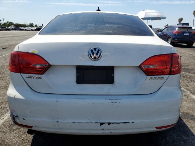 3VWDP7AJXCM307168 - 2012 VOLKSWAGEN JETTA SE WHITE photo 6