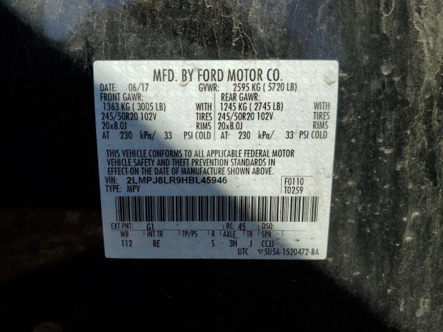 2LMPJ8LR9HBL45946 - 2017 LINCOLN MKX RESERVE შავი ფოტო 14