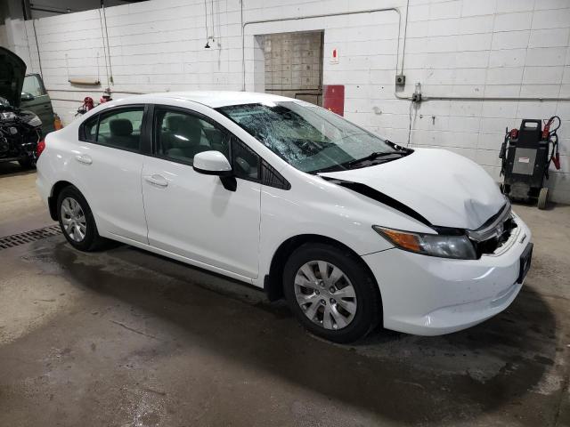 19XFB2F52CE030048 - 2012 HONDA CIVIC LX WHITE photo 4