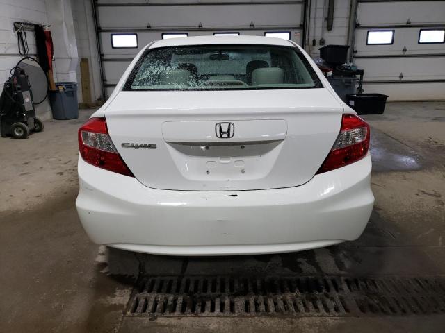 19XFB2F52CE030048 - 2012 HONDA CIVIC LX WHITE photo 6