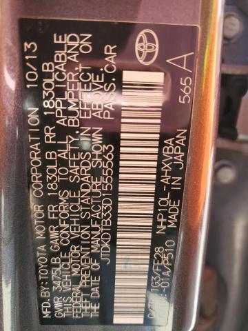 JTDKDTB33D1555563 - 2013 TOYOTA PRIUS C GRAY photo 13