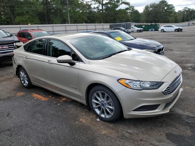 3FA6P0LU6HR357690 - 2017 FORD FUSION SE HYBRID GOLD photo 4