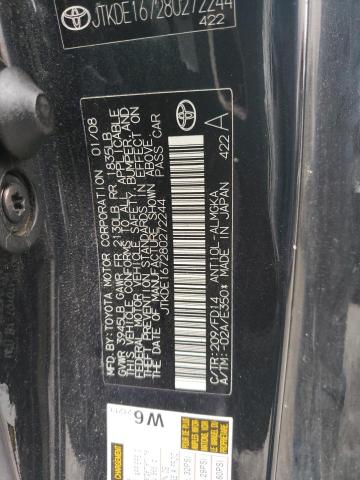 JTKDE167280272244 - 2008 TOYOTA SCION TC BLACK photo 12