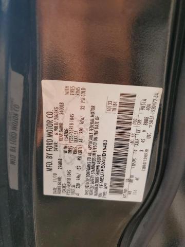 1FMEU7FE0AUB15483 - 2010 FORD EXPLORER LIMITED 黑色 照片 12