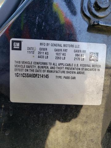 1G11C5SA6DF214145 - 2013 CHEVROLET MALIBU 1LT 黑色 照片 12