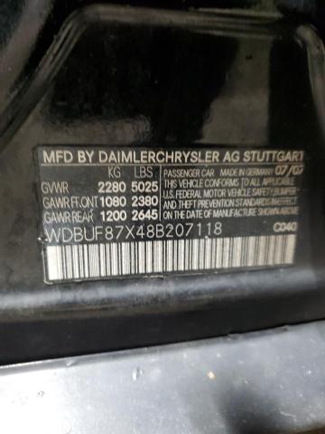 WDBUF87X48B207118 - 2008 MERCEDES-BENZ E 350 4MATIC BLACK photo 12