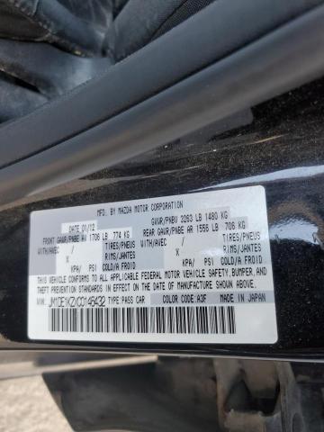 JM1DE1KZXC0146432 - 2012 MAZDA MAZDA2 أسود صورة 12