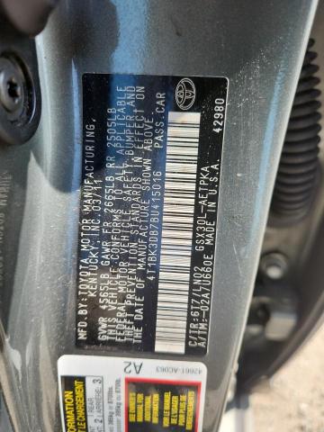 4T1BK3DB7BU415016 - 2011 TOYOTA AVALON BASE Grau Foto 12