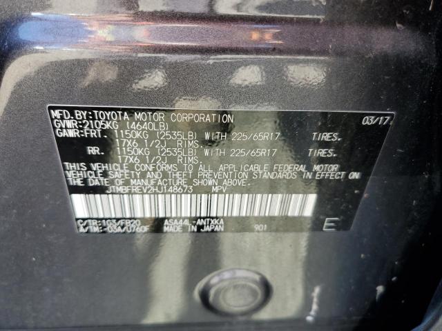 JTMBFREV2HJ148673 - 2017 TOYOTA RAV4 LE Сұр фото 13