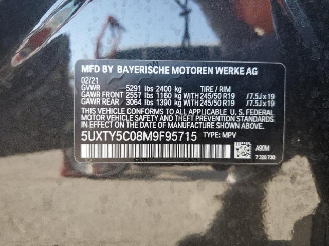 5UXTY5C08M9F95715 - 2021 BMW X3 XDRIVE30I CHARCOAL photo 13