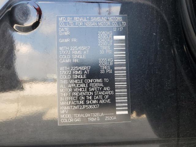 KNMAT2MT2JP536307 - 2018 NISSAN ROGUE S 黑色 照片 14