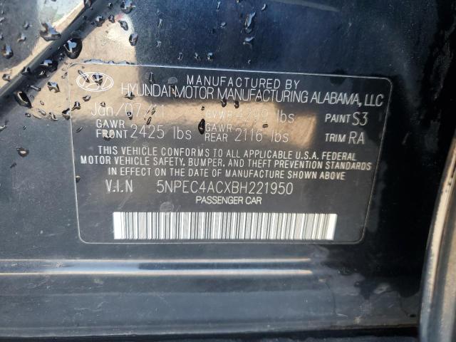 5NPEC4ACXBH221950 - 2011 HYUNDAI SONATA SE Қара фото 13
