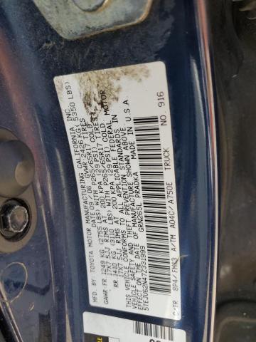 5TEJU62N47Z331999 - 2007 TOYOTA TACOMA DOUBLE CAB PRERUNNER GREEN photo 12