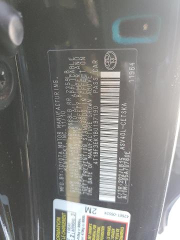 4T1BF3EK1BU197190 - 2011 TOYOTA CAMRY BASE BLACK photo 12