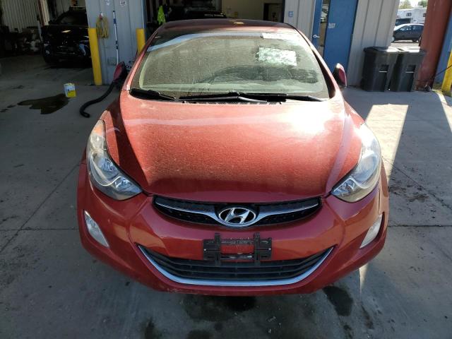 KMHDH4AE1DU709235 - 2013 HYUNDAI ELANTRA 4D GLS RED photo 5