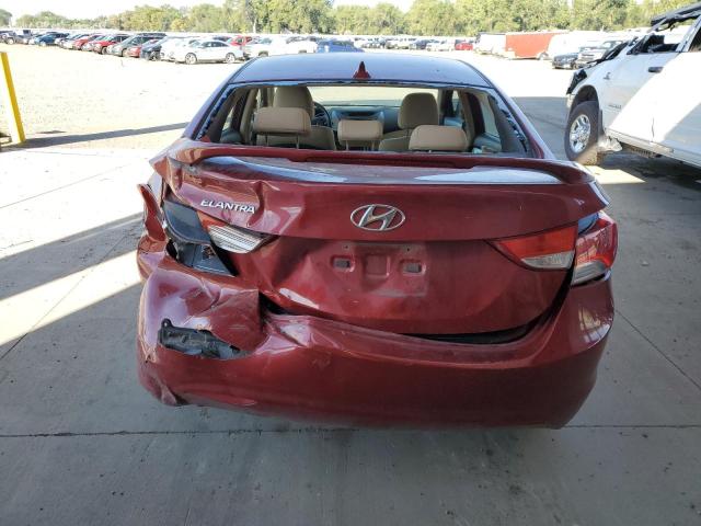 KMHDH4AE1DU709235 - 2013 HYUNDAI ELANTRA 4D GLS RED photo 6