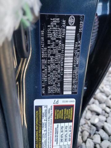 4T1BF1FK1GU214158 - 2016 TOYOTA CAMRY LE BLUE photo 12