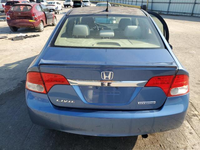 JHMFA362X9S001156 - 2009 HONDA CIVIC HYBRID BLUE photo 6