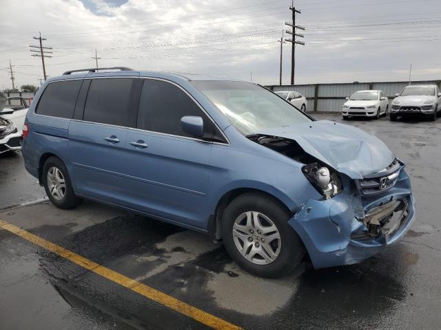 5FNRL38767B107521 - 2007 HONDA ODYSSEY EXL BLUE photo 4