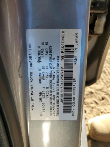 JM1BL1H30A1250919 - 2010 MAZDA SPEED 3 SILVER photo 12