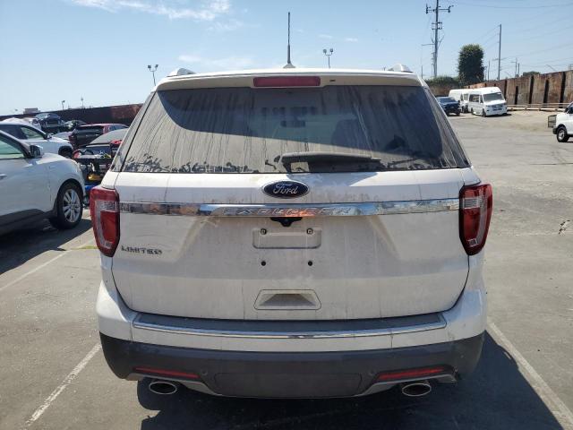 1FM5K7F85KGB16774 - 2019 FORD EXPLORER LIMITED WHITE photo 6