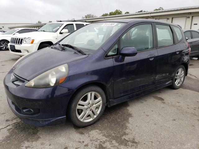 JHMGD37648S072669 - 2008 HONDA FIT SPORT BLUE photo 1