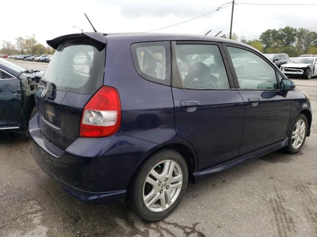 JHMGD37648S072669 - 2008 HONDA FIT SPORT BLUE photo 3