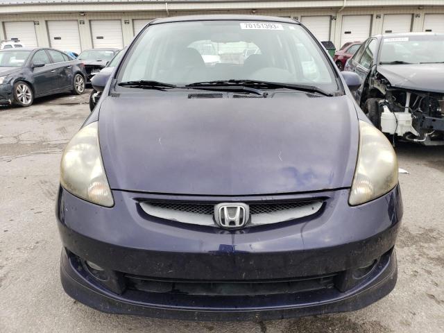 JHMGD37648S072669 - 2008 HONDA FIT SPORT BLUE photo 5