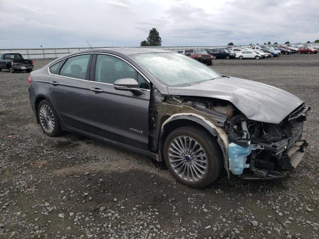 3FA6P0RU8DR345607 - 2013 FORD FUSION TITANIUM HEV GRAY photo 4