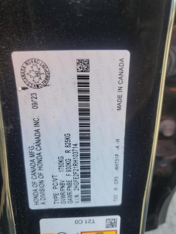 2HGFE2F21RH103714 - 2024 HONDA CIVIC LX Czarny zdjęcie 12