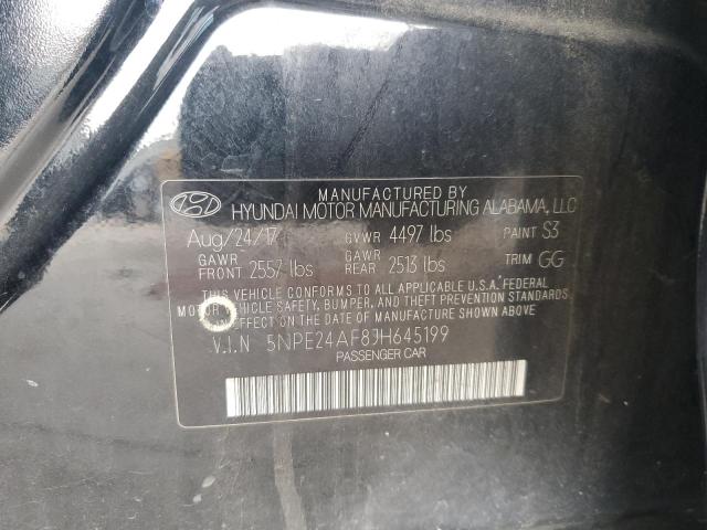 5NPE24AF8JH645199 - 2018 HYUNDAI SONATA SE Schwarz Foto 12