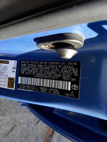 JTDKB20U367079570 - 2006 TOYOTA PRIUS BLUE photo 13