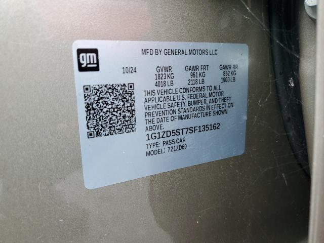 1G1ZD5ST7SF135162 - 2025 CHEVROLET MALIBU LT 米色 照片 13