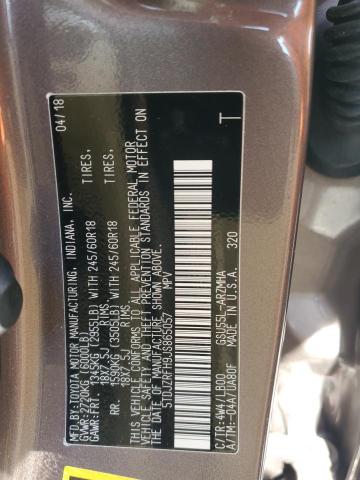 5TDJZRFH9JS865057 - 2018 TOYOTA HIGHLANDER SE Қоңыр фото 14