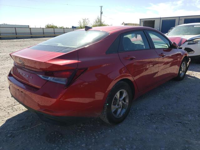 5NPLL4AG1MH041687 - 2021 HYUNDAI ELANTRA SE RED photo 3