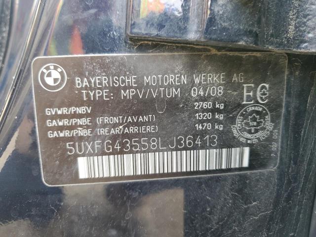 5UXFG43558LJ36413 - 2008 BMW X6 XDRIVE35I BLUE photo 14