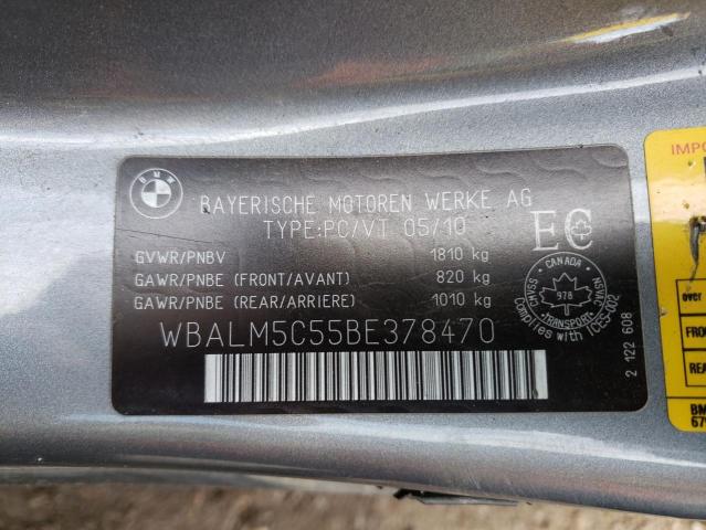 WBALM5C55BE378470 - 2011 BMW Z4 SDRIVE30I Արծաթագույն լուսանկար 12